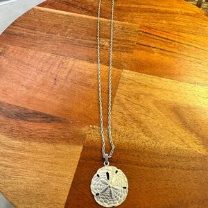Elegant Silver Sand Dollar Necklace